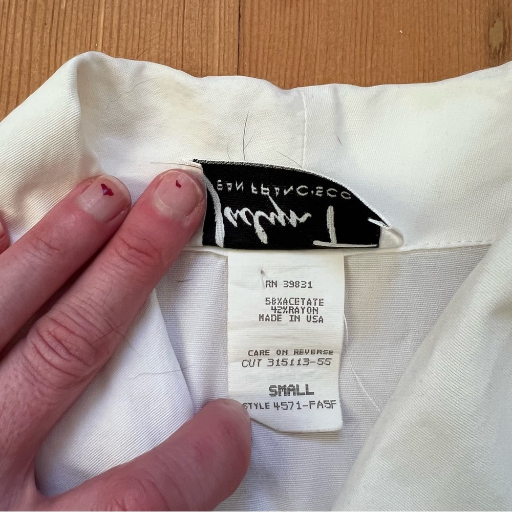 Vintage Structured Button Blouse S - image 4